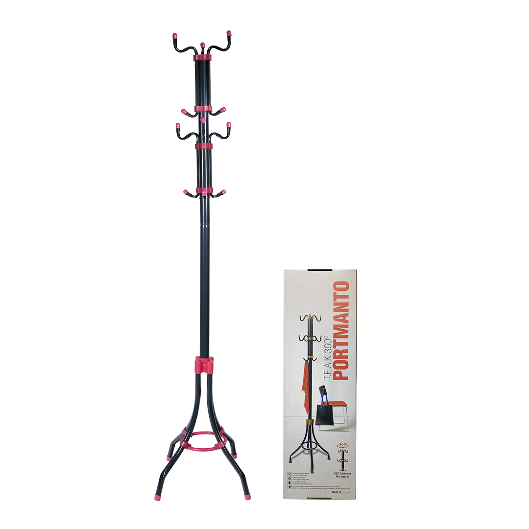 360 Derece Dönerli T.E.A.K Portatif Portmanto